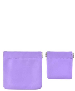Fashion Spring Zip 2-in-1 Coin Purse LM012 LILAC